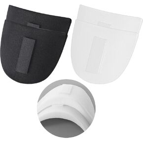 2 Pairs Shoulder Pads 0.5in Thickness Shoulder Pads for Womens Clothing Set-in High Low Shoulders Pad Breathable Sewing Accessories for Blazer Suit T-Shirt (Black+White)