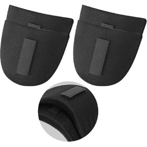 2 Pairs Shoulder Pads 0.5in Thickness Shoulder Pads for Womens Clothing Set-in High Low Shoulders Pad Breathable Sewing Accessories for Blazer Suit T-Shirt (Black+White)