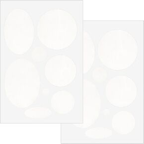 16 pcs بقع سوداء أسفل سترة ، بقع نايلون لاصقة ذاتية ، بقع نسيج مقاومة للماء للملابس ، الخيام ، السترات المنتفخة - البيضاوي ، الجولة ، 2 ورقة in Kuwait