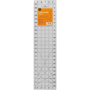 Fiskars® Sewing Ruler (6"x 24") - Sewing and Quilting Ruler with Gridlines - Arts and Craft Supplies - Clear/Black