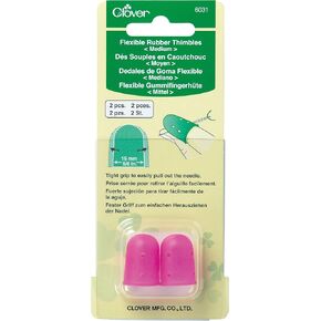 Clover Flexible Rubber Medium Thimble, pink 2