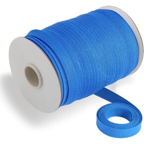 Bias Tape, Double Fold Bias Tape 1 Inch Continuous Bulk Bias Tape for Sewing, Quilting, Binding, Hemming, Apparel Craft, Polyester, Non-Stretch(Black, 25mm, 55 Yards)