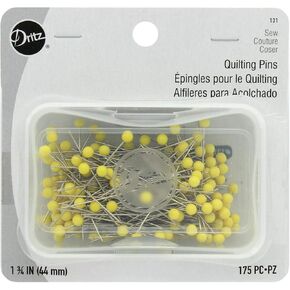 Dritz 131 Quilting Pins, Yellow, 1-3/4-Inch (175-Count)