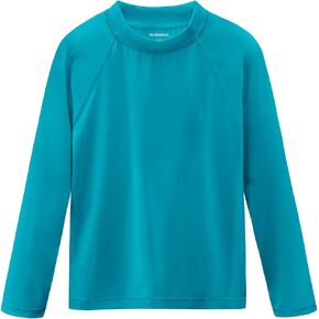 Boys Rash Guard Long Sleeve Sun Protection UPF50+ T Shirts Rashguard Swim Fishing Surf ShirtsQuick Dry Cool Beach Clothes for Toddler Youth Kids White Size 6