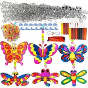 Ayhuhra 30 Sets Mandala Suncatchers Craft Kits Stained Glass DIY Window Paint Art Flower Suncatcher Kits for Spring Summer Party Activities Art Project Party Favors (Mandala)