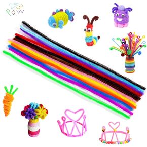 Pipe Cleaners, 300pcs 20 Colors, Craft Supplies, Pipe Cleaner Chenille Stems, Craft Pipe Cleaners, RED BLUE GREEN BLACK ORANGE YELLOW PINK