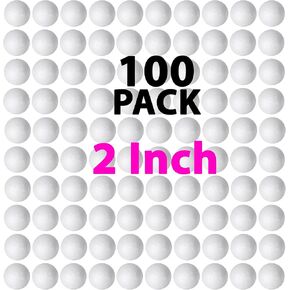 50 Pack 3'' inch Foam Balls - Large Foam Balls - Big Foam Craft Balls - Huge Foam Balls for Arts and Crafts, DIY Craft for Home, School Craft Project - 50 Bulk Value Pack 3" Inches Craft Balls