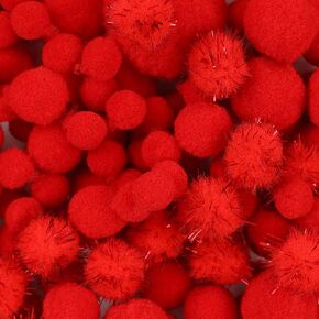 900 PCS Pom Poms, Multicolor Bulk Pom Poms Arts and Crafts, Soft and Fluffy Craft Pom Poms, Assorted Sizes Pompoms, for Arts and Craft Making Decorations