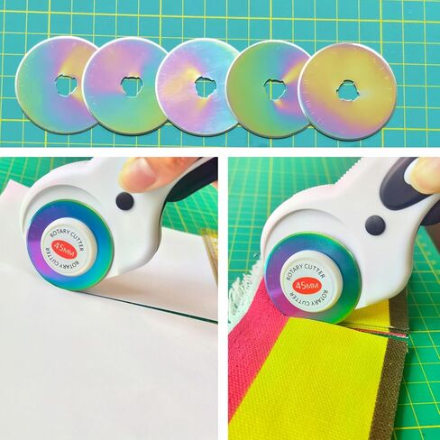 60mm Rotary Cutter Blades 5-Pack Replacement Blades Fits Fiskars, OLFA,Martelli,Dremel,Truecut,DAFA for Quilting Scrapbooking Sewing Arts & Crafts Sharp and Durable Cutter Blade (silver) in Saudi Arabia