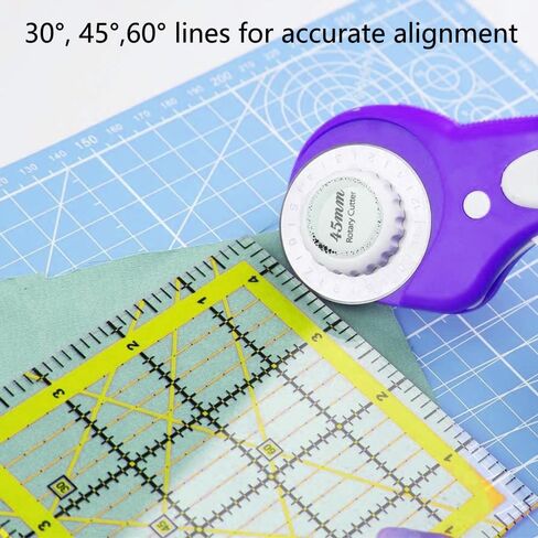 Quilting Rulers, Acrylic Square Rulers (3.5", 5", 6.5", 10.5"), Fabric Cutting Ruler with Non-Slip Rings for Quilting and Sewing in Kuwait