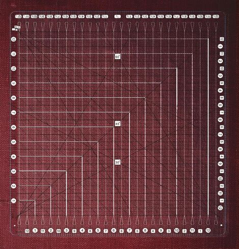 Quilting Ruler- 12.5 * 12.5" Slotted Rulers for Quilting and Sewing Quilt Strip Rulers for Fabric Precise Cutting in Kuwait