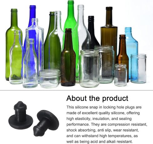 سدادات ثقب القفل المطاطية، غطاء عازل من السيليكون المثقوب، [لمطاط المطبخ، سدادات إغلاق مقاومة للماء] - 11 مم/0.4 بوصة/أبيض/10 قطع in Kuwait