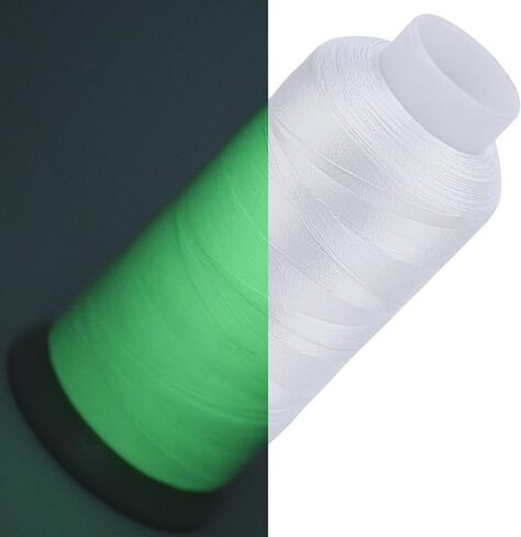 Simthread White Glow in Dark Thread for Embroidery and Sewing 2500 Yards in Kuwait