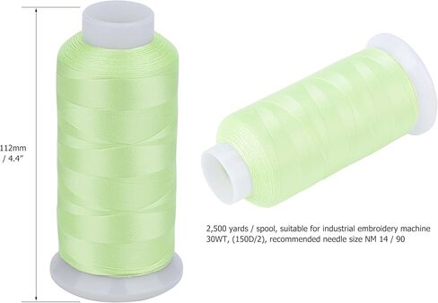 Simthread White Glow in Dark Thread for Embroidery and Sewing 2500 Yards in Kuwait