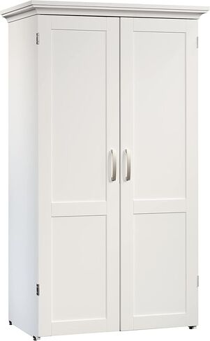 Sauder Miscellaneous Storage Craft & Sewing Armoire, L: 35.11" x W: 21.81" x H: 61.58", Glacier White finish in Kuwait