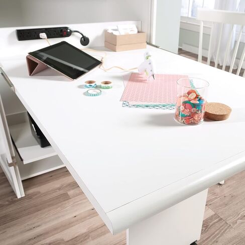 Sauder Miscellaneous Storage Craft & Sewing Armoire, L: 35.11" x W: 21.81" x H: 61.58", Glacier White finish in Kuwait