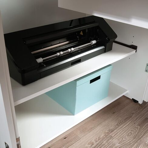 Sauder Miscellaneous Storage Craft & Sewing Armoire, L: 35.11" x W: 21.81" x H: 61.58", Glacier White finish in Kuwait