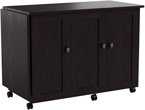 Sauder Miscellaneous Storage Easy Rolling Sewing and Craft Table/Cart/ Pantry cabinets, Cinnamon Cherry finish in Saudi Arabia