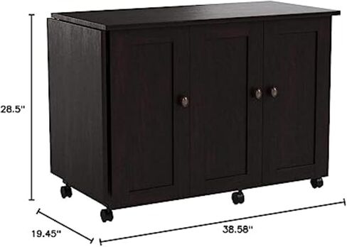 Sauder Miscellaneous Storage Easy Rolling Sewing and Craft Table/Cart/ Pantry cabinets, Cinnamon Cherry finish in Saudi Arabia