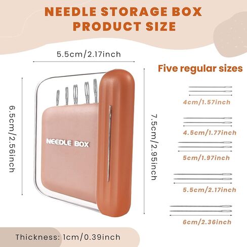 3 Pack Portable Travel Magnetic Sewing Needles Case with 5 Sizes 30 PCS Sewing Sharp Needles Hand Quilting Needles,Embroidery Needles Magnetic Needle Holder for Hand Sewing Art Crafts Repair in Saudi Arabia