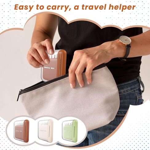 3 Pack Portable Travel Magnetic Sewing Needles Case with 5 Sizes 30 PCS Sewing Sharp Needles Hand Quilting Needles,Embroidery Needles Magnetic Needle Holder for Hand Sewing Art Crafts Repair in Saudi Arabia