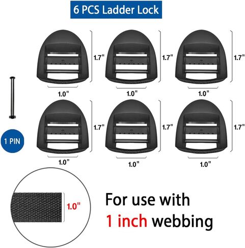 1 inch Plastic Ladder Slider adjustable lock Buckles,Tri-glide Slide Clips,Replacement for Belt backpack strap in Kuwait