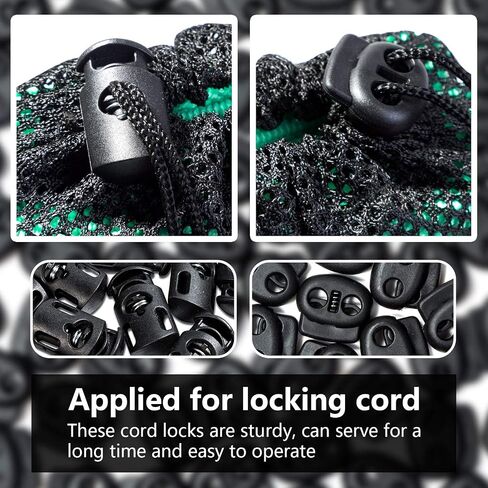 CLESDF 160 PCS أقفال سلك بلاستيكي ، فتحات زنبركية مزدوجة ثقب مزدوج توقف للتبديل للرسومات ، أربطة الحذاء ، الأكياس ، المزيد ، 4 أنماط in Kuwait