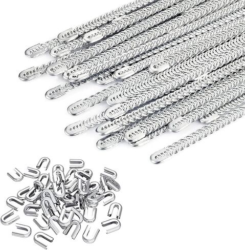 50 Pcs 1/4'' x 13.7Inch Spiral Steel Boning for Corset, Sewing Corset Boning Precut with 50 Steel Boning Tips Structure and Form (6mm) in Kuwait