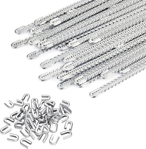 50 Pcs 1/4'' x 13.7Inch Spiral Steel Boning for Corset, Sewing Corset Boning Precut with 50 Steel Boning Tips Structure and Form (6mm) in Kuwait