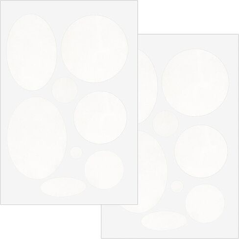 16 pcs بقع سوداء أسفل سترة ، بقع نايلون لاصقة ذاتية ، بقع نسيج مقاومة للماء للملابس ، الخيام ، السترات المنتفخة - البيضاوي ، الجولة ، 2 ورقة in Kuwait