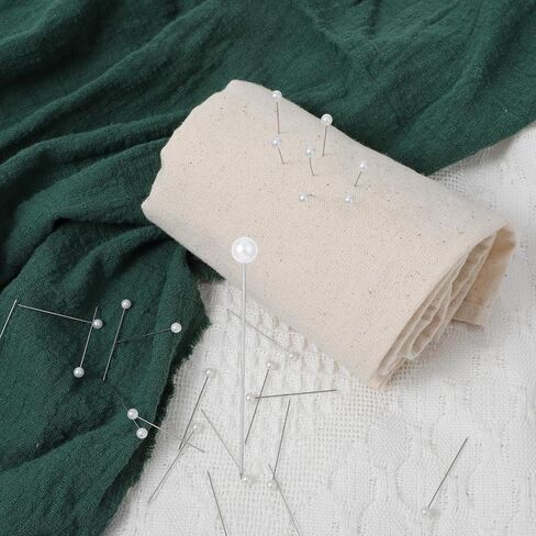 100 Pcs Pearl Pins for Bouquets Sewing Pins for Fabric White Straight Head Pins Map Pins Fixed Sewing Marker Needle for Crafting Maker Jewelry DIY Craft Sewing Wedding Flower Decorations (White) in Kuwait