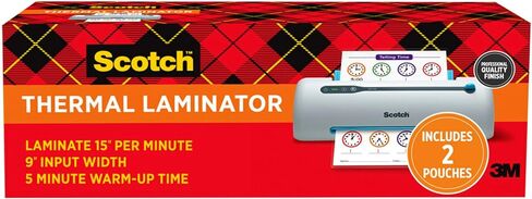Scotch Thermal Laminating Pouches, 200 Count, Clear, 3 mil., Ideal Office or School Supplies, Fits Letter Sized Paper (8.9 in. × 11.4 in.) in Kuwait
