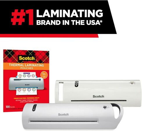 Scotch Thermal Laminating Pouches, for Use with Thermal Laminators, 8.9 x 11.4 Inches, Letter Size Sheets, 100 Count in Saudi Arabia