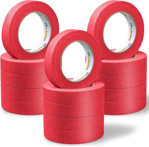 12 Rolls Colored Masking Tape-1 inch x 660 Yards Painters Tape, Rainbow Colors Rolls Bulk Kids Colorful Paper Marking Tape Decorative Arts Crafts Labeling DIY School Classroom Supplies in Saudi Arabia