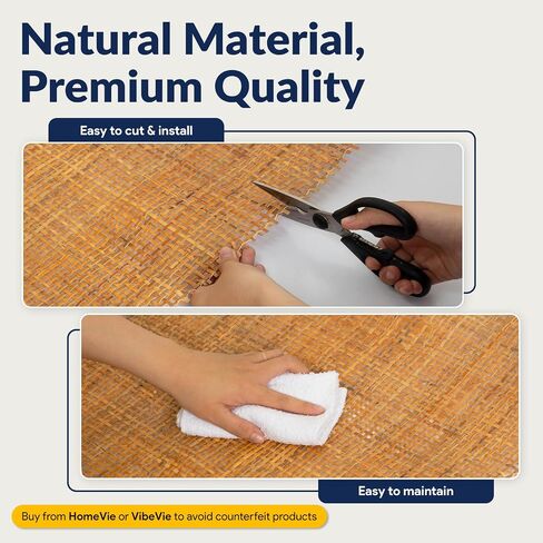 Premium 24" Cane Webbing Roll - 100% Natural Rattan Material (Not Plastic) - 5ft Length Hexagon Rattan Fabric, Open Weave Rattan Sheets for DIY, Chair Cane Supplies, Caning Material for Furniture in Saudi Arabia