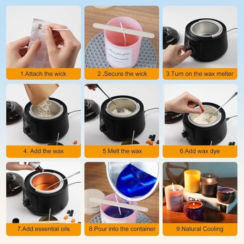 Candle Making Kit for Adults, Candle Making Supplies with Digital Soy Wax Melt Warmer, Premium DIY Starter Making Supply Perfect as Home Decorations with Glass Jar in Saudi Arabia