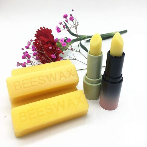 Beesworks Yellow Beeswax Bars (6 oz) | 100% Pure, Cosmetic Grade, Triple-Filtered Beeswax for DIY Skin Care, Lip Balm, Lotion and Candle Making (1 oz Bars - Pack of 6) in Kuwait