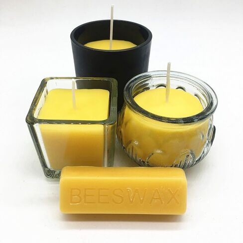 Beesworks Yellow Beeswax Bars (6 oz) | 100% Pure, Cosmetic Grade, Triple-Filtered Beeswax for DIY Skin Care, Lip Balm, Lotion and Candle Making (1 oz Bars - Pack of 6) in Kuwait
