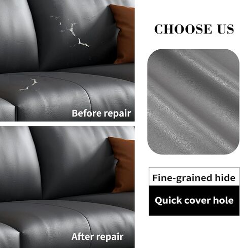 Leather Repair Patch, 17X79 inch Self Adhesive Leather Repair, Large Leather Repair Tape for Couches, Furniture, Car Seats, Cabinets, Wall, Handbags （Black, 17X79 inch） in Saudi Arabia