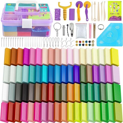 Polymer Clay Sets,50 Colors Modeling Clay for Kids,Oven Bake Clay DIY MODL Clay with Sculpting Tools and Accessories,for Kids Adult and Artist Friendly Christmas Gifts in Saudi Arabia