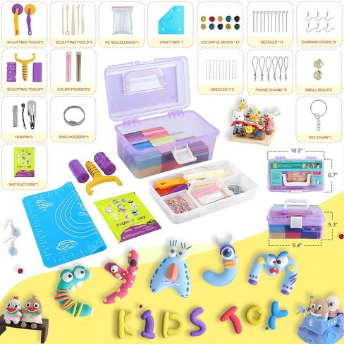Polymer Clay Sets,50 Colors Modeling Clay for Kids,Oven Bake Clay DIY MODL Clay with Sculpting Tools and Accessories,for Kids Adult and Artist Friendly Christmas Gifts in Saudi Arabia