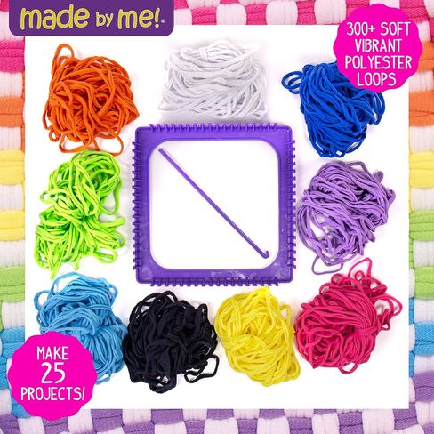 Made By Me Craft Loops Refill, Includes 210 Weaving Loom Loops in 7 Vibrant Colors, Potholder Loops, Loom Refill Loops, DIY Craft Loop Refill Kit, Craft Kits for Kids in Kuwait