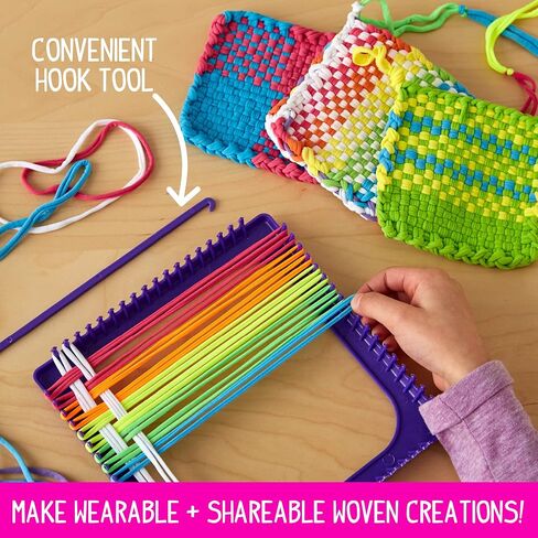 Made By Me Craft Loops Refill, Includes 210 Weaving Loom Loops in 7 Vibrant Colors, Potholder Loops, Loom Refill Loops, DIY Craft Loop Refill Kit, Craft Kits for Kids in Kuwait
