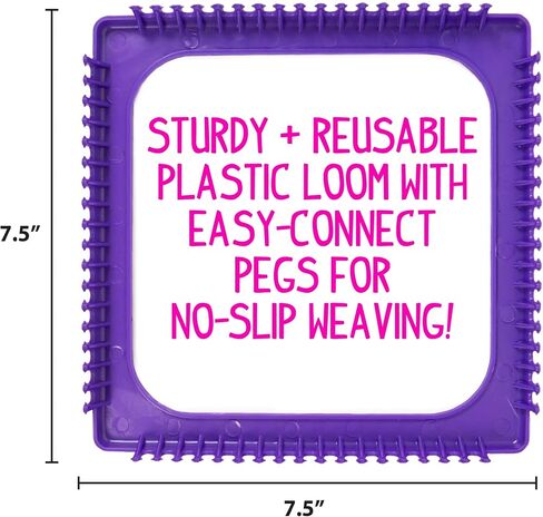 Made By Me Craft Loops Refill, Includes 210 Weaving Loom Loops in 7 Vibrant Colors, Potholder Loops, Loom Refill Loops, DIY Craft Loop Refill Kit, Craft Kits for Kids in Kuwait