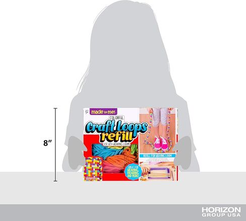 Made By Me Craft Loops Refill, Includes 210 Weaving Loom Loops in 7 Vibrant Colors, Potholder Loops, Loom Refill Loops, DIY Craft Loop Refill Kit, Craft Kits for Kids in Kuwait