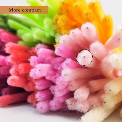 230pcs ترقية 20 ألوان منظفات الأنابيب الحرفية تشنيل سيقان ديي فنية لوازم ملونة سميكة سميكة عصي الأسلاك الغامضة بشكل كبير للأطفال والبالغين (20 كولومال) in Kuwait
