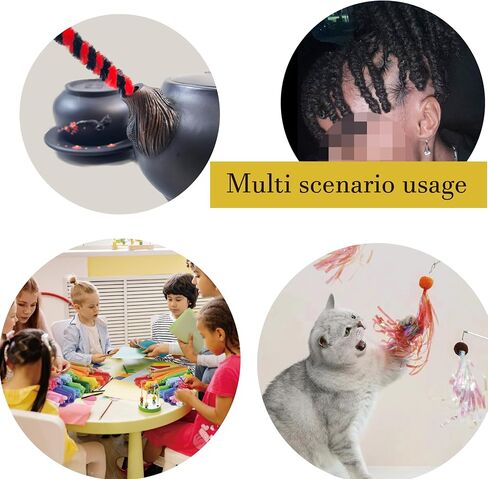 230pcs ترقية 20 ألوان منظفات الأنابيب الحرفية تشنيل سيقان ديي فنية لوازم ملونة سميكة سميكة عصي الأسلاك الغامضة بشكل كبير للأطفال والبالغين (20 كولومال) in Kuwait