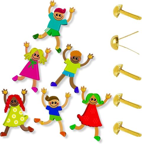 300 Pcs Brass Fasteners,brads for Paper Crafts,Brass Brads Round Fasteners,Paper Fasteners,Brass Brad Paper Fasteners,pins for Crafts DIY Handicraft School Project Supplies(0.32x0.6 Inch Gold) in Kuwait