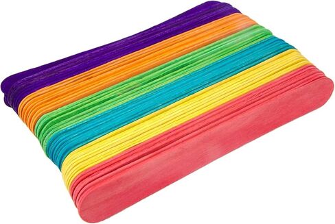 Perfect Stix Wooden Poplar Wood Craft Sticks. Jumbo Size, 6 x 3/4, Wood, Natural Poplar Wood, 500Ct. Multipurpose Craft, Popsicles, Waxing, Arts and Crafts. in Kuwait