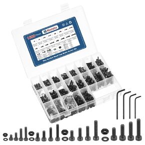 930pcs Socket Head Cap Screws Bolts Nuts Assortment Kit - [M2/M3/M4] Alloy Steel Black Oxide 12.9 Internal Hex Screw for 3D Printer Use